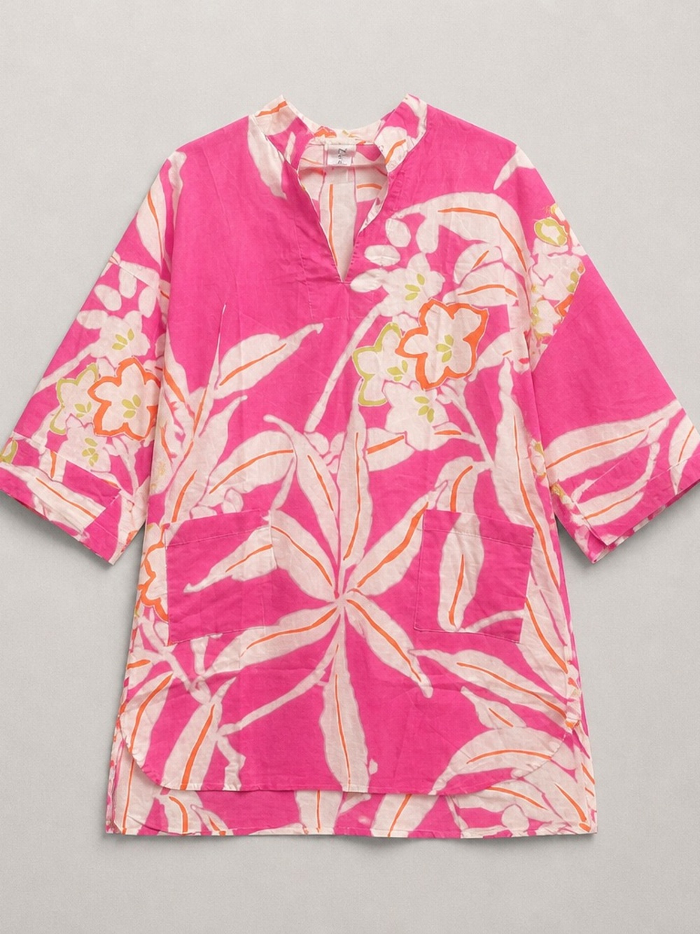 Natori Pink Floral Tunic Top M